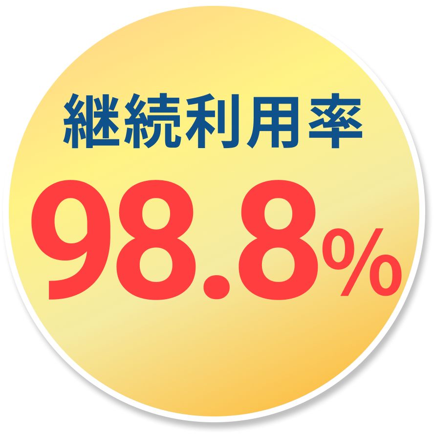 継続利用率 98.8%